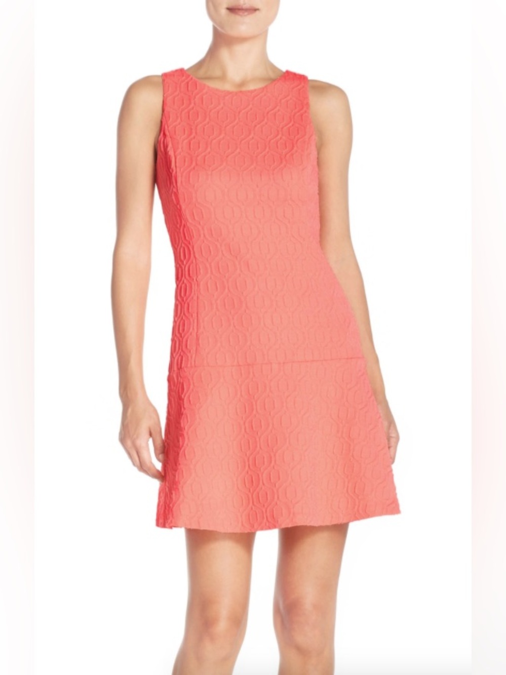Lilly Pulitzer L10902 Pink Drop Waist Kent Sleeveless Dress Size Small